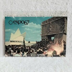 Vintage 1967 Worlds Fair Montreal Expo '67 Pavilion of Mexico Post Card!!